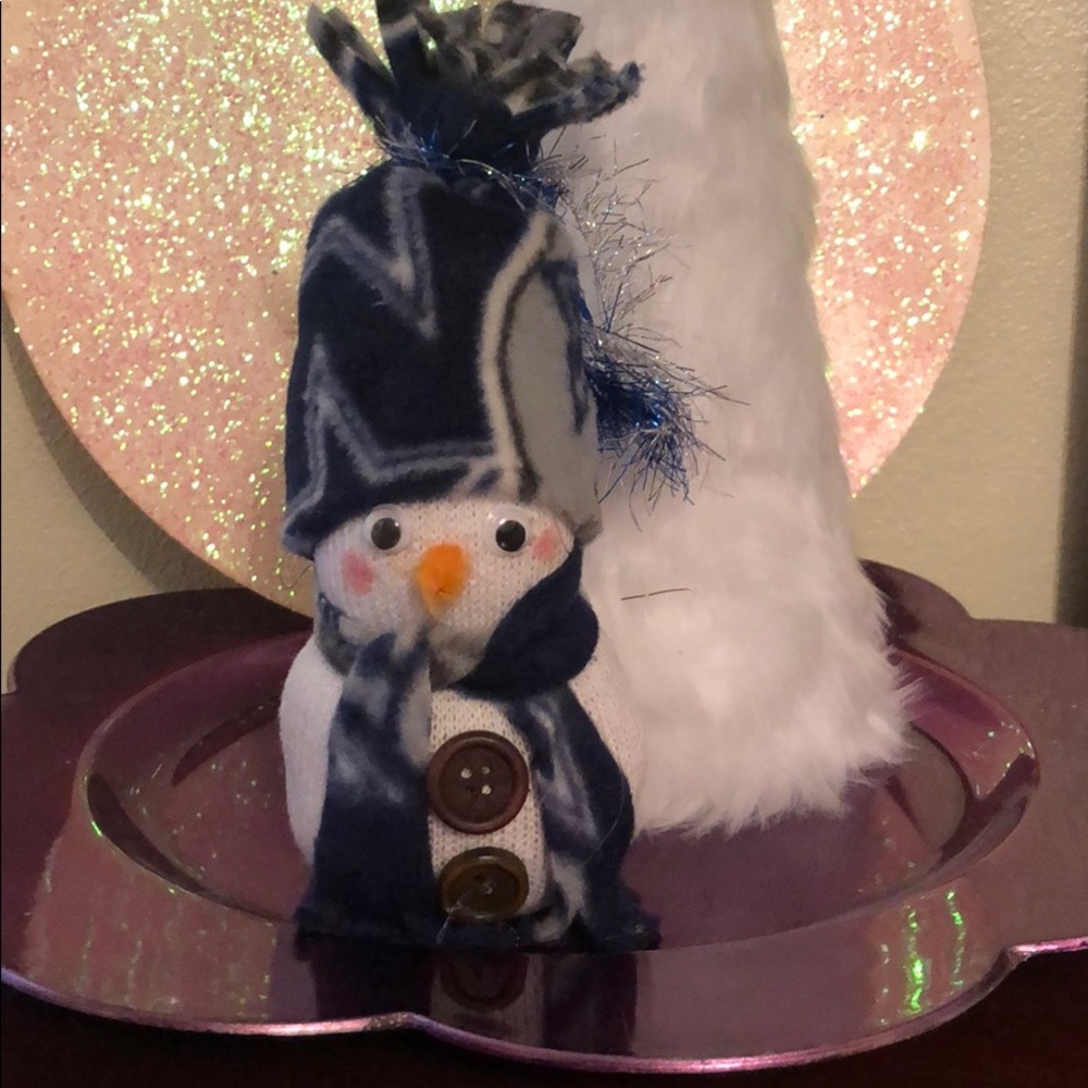 Dallas Cowboys handmade sock snowman